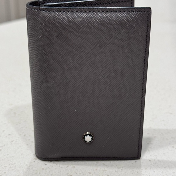 Montblanc Other - Authentic Montblanc Sartorial Leather Business Card Holder - Dark Grey